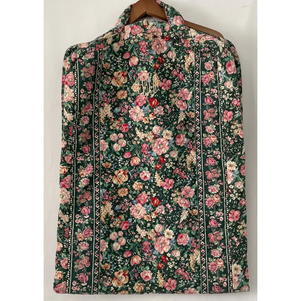 Vintage Vera Bradley Garment Bag Springtime Quilted Floral Travel Luggage 90's
